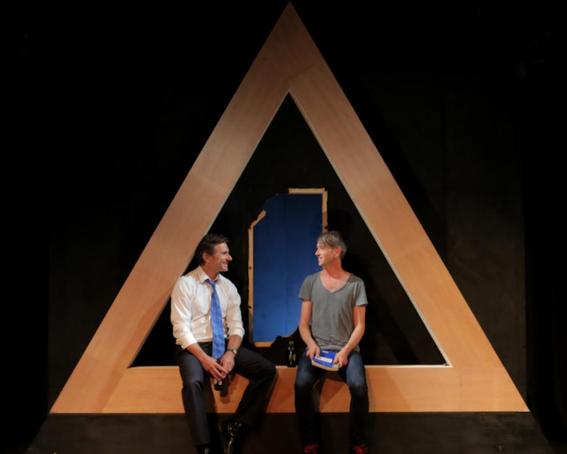 Martin Broome and Damian de Montemas in Anaconda at Bondi Pavillion. Lighting Design by Toby K.