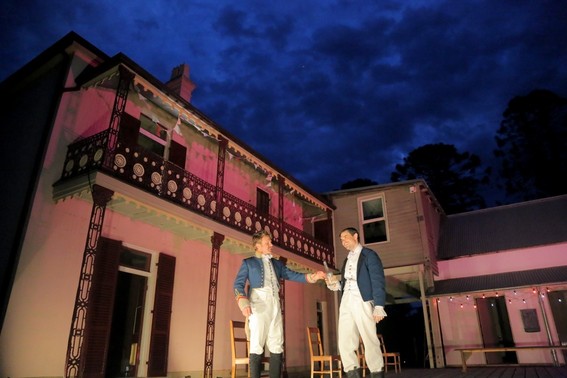 Julian Garner and Scott Sheridan in Much Ado About Nothing