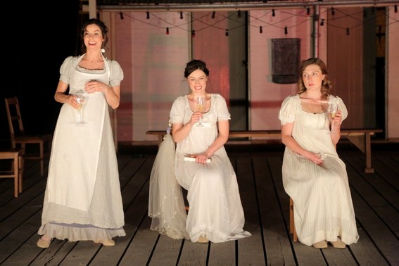 Francesca Saviga, Madeleine Jones and Matilda Ridgway in Much Ado About Nothing