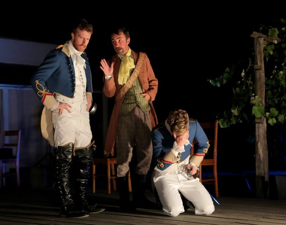 Robert Jago, James Lugton and Chris Stalley in Much Ado About Nothing