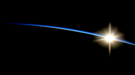 Sunset from space