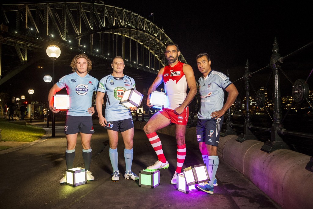 Vivid sport launch shoot. Picture Credit James Horan/ Destination NSW