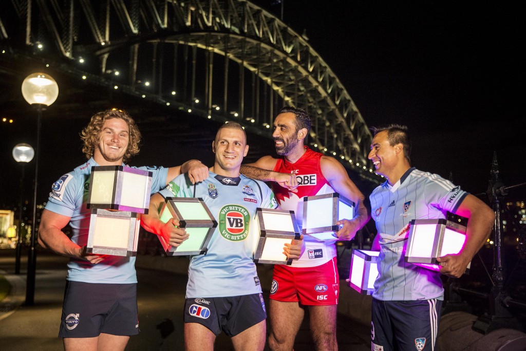 Vivid sport launch shoot. Picture Credit James Horan/ Destination NSW