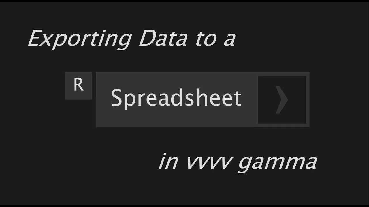 Text "Exporting Data to a Spreadsheet in vvvv gamma"